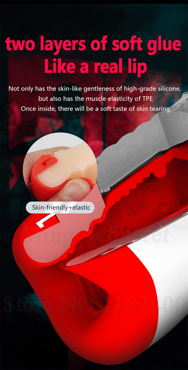 Leten 3 Vibration 7 Frequency Male Masturbator with Dual Motors Deepthroat Sucking Blowjob Toy