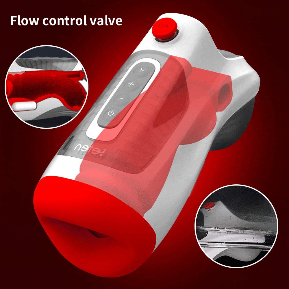 Leten 3 Vibration 7 Frequency Male Masturbator with Dual Motors Deepthroat Sucking Blowjob Toy