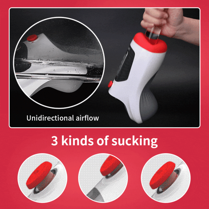 Leten 3 Vibration 7 Frequency Male Masturbator with Dual Motors Deepthroat Sucking Blowjob Toy