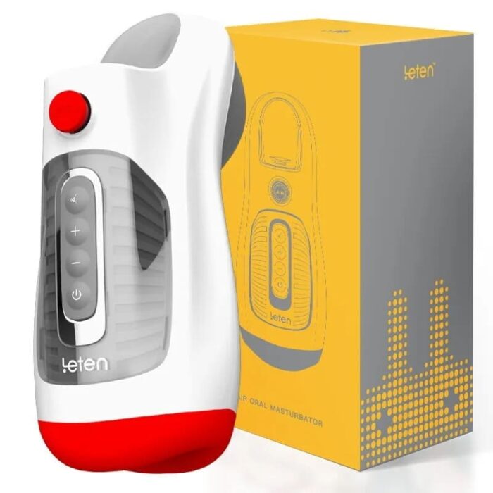 Leten 3 Vibration 7 Frequency Male Masturbator with Dual Motors Deepthroat Sucking Blowjob Toy