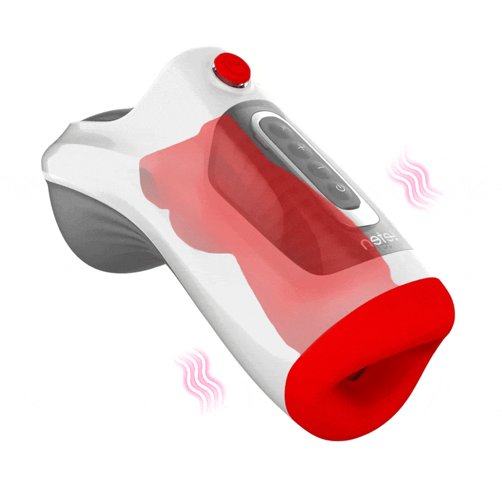 Leten 3 Vibration 7 Frequency Male Masturbator with Dual Motors Deepthroat Sucking Blowjob Toy