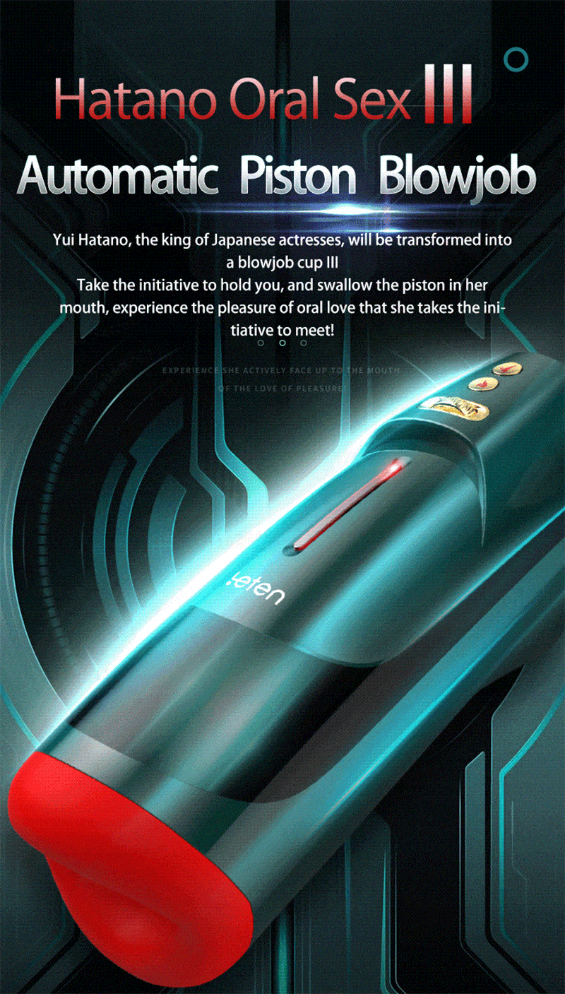 Leten Blowjob III Automatic Male Masturbator with Stepless Speed Voice Heated Deep Thorat Oral Male Stroker