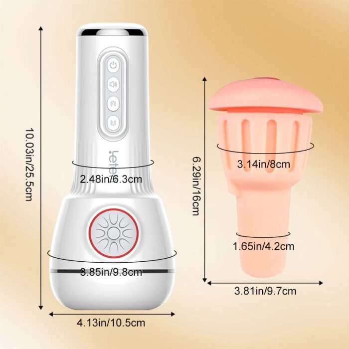 Leten SM240 Male Masturbator with Heating & Voice, 10 Vibrating & Sucking Modes Male Stroker