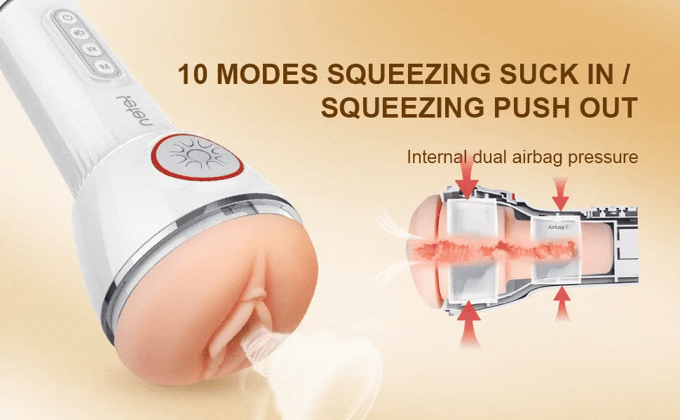 Leten SM240 Male Masturbator with Heating & Voice, 10 Vibrating & Sucking Modes Male Stroker