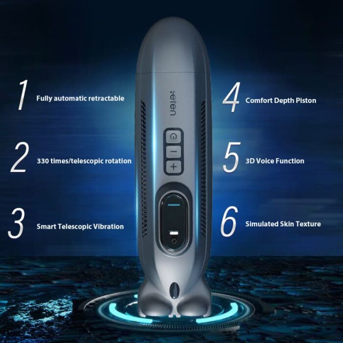 LETEN Submarine Fully Automatic Male Masturbator with 7 Vibration 3 Thrusting Modes Voice Masturbation Cup