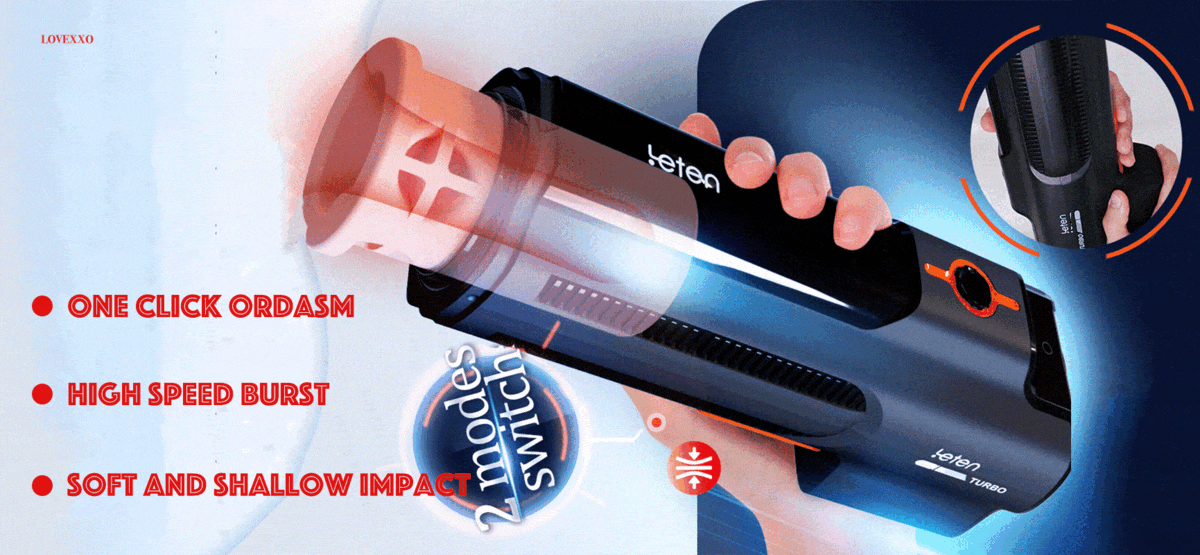 Leten Turbo 10 Thrusting Automatic Male Masturbator with Voice Heated 3D Textured Vibrating Stroker