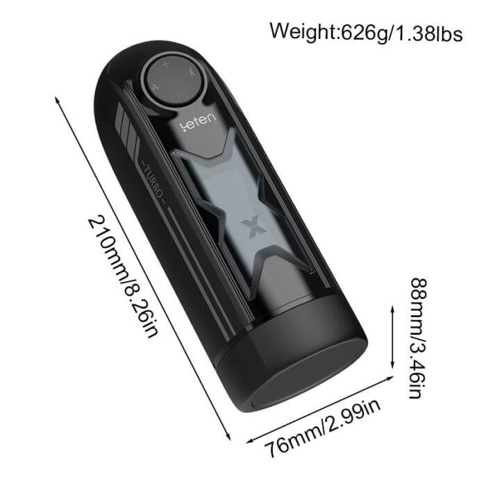Leten X-Turbo 10 Variations Male Masturbator, 700 Piston/Min Electric Piston Heated Male Stroker
