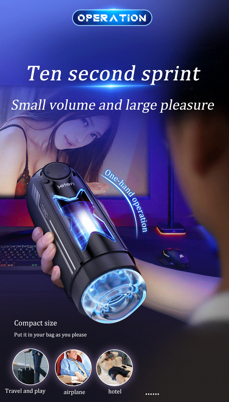 Leten X-Turbo 10 Variations Male Masturbator, 700 Piston/Min Electric Piston Heated Male Stroker