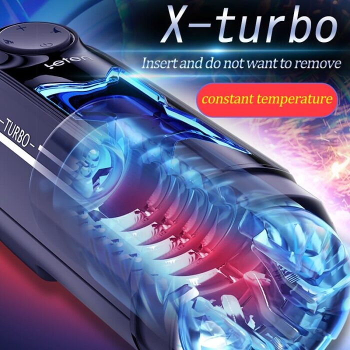 Leten X-Turbo 10 Variations Male Masturbator, 700 Piston/Min Electric Piston Heated Male Stroker