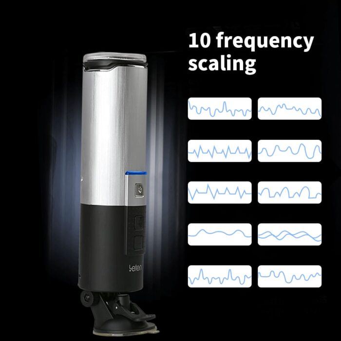 Leten X9 3RD Automatic Male Masturbator - 10 Frequency Vibrations Sex Toys for Men with Suction Cup Base