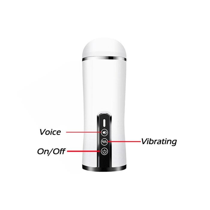 Lovesvibe 10 Vibrating Deep Throat Oral Sex Automatic Male Masturbator Silicone Sex Toys for Men