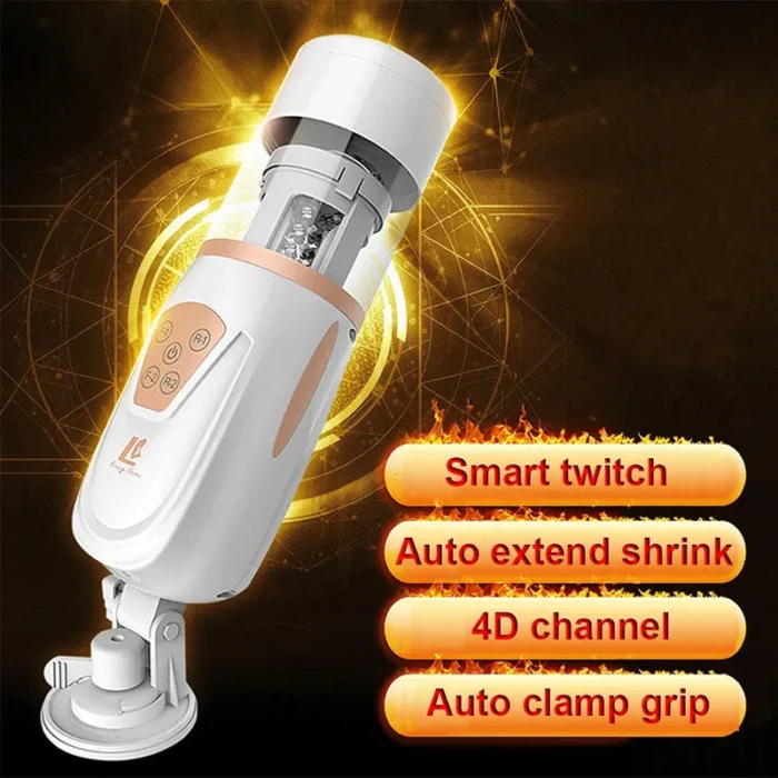 Lovesvibe 10 Vibrations 5 Speeds Air Bag Automatic Male Masturbator Hand Free Sex Machine with Suction Base