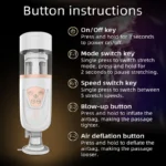 Lovesvibe 10 Vibrations 5 Speeds Air Bag Automatic Male Masturbator Hand Free Sex Machine with Suction Base