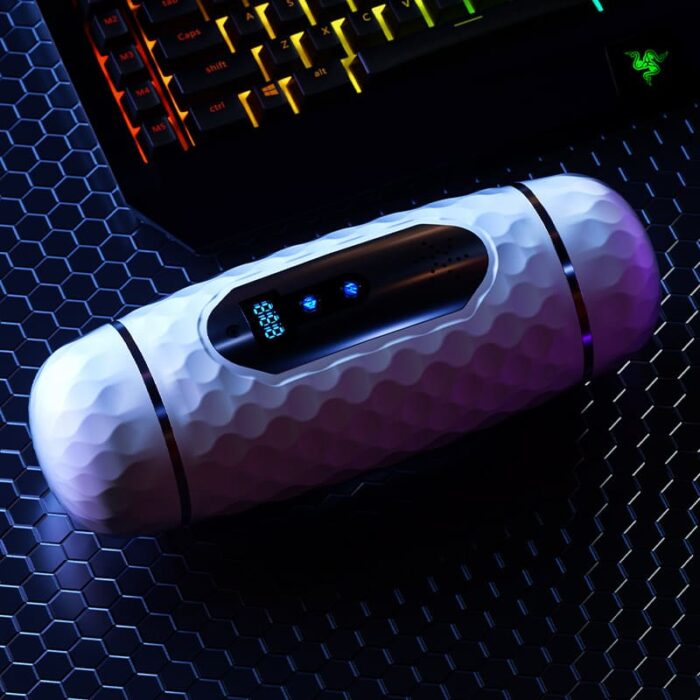 Lovesvibe 12 Vibration Modes Male Masturbator with Voice Interaction Heating Dual Channel Pocket Pussy Sex Machine
