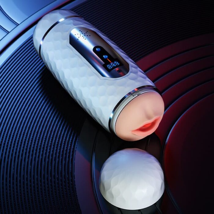 Lovesvibe 12 Vibration Modes Male Masturbator with Voice Interaction Heating Dual Channel Pocket Pussy Sex Machine