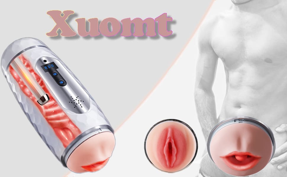 Lovesvibe 12 Vibration Modes Male Masturbator with Voice Interaction Heating Dual Channel Pocket Pussy Sex Machine