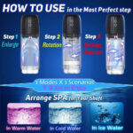Lovesvibe 2 in 1 Automatic Male Masturbator With 7 Sucking Rotation 3D Realistic Vagina Pussy Blowjob Sex Toy