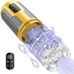 Lovesvibe 3 In 1 Automatic Male Masturbators with 7 Thrusting Rotation Modes Super Powered Male Sex Toys
