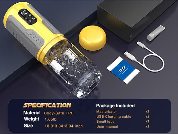 Lovesvibe 3 In 1 Automatic Male Masturbators with 7 Thrusting Rotation Modes Super Powered Male Sex Toys
