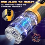 Lovesvibe 3 In 1 Automatic Male Masturbators with 7 Thrusting Rotation Modes Super Powered Male Sex Toys