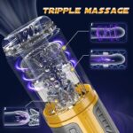 Lovesvibe 3 In 1 Automatic Male Masturbators with 7 Thrusting Rotation Modes Super Powered Male Sex Toys