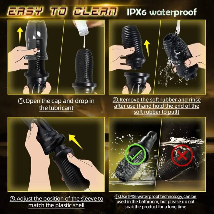 Lovesvibe 360° Wrapped Automatic Male Masturbator with 7 Vibration 7 Rotation Modes for Male Sex Toy