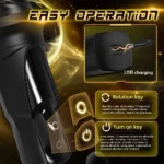 Lovesvibe 360° Wrapped Automatic Male Masturbator with 7 Vibration 7 Rotation Modes for Male Sex Toy