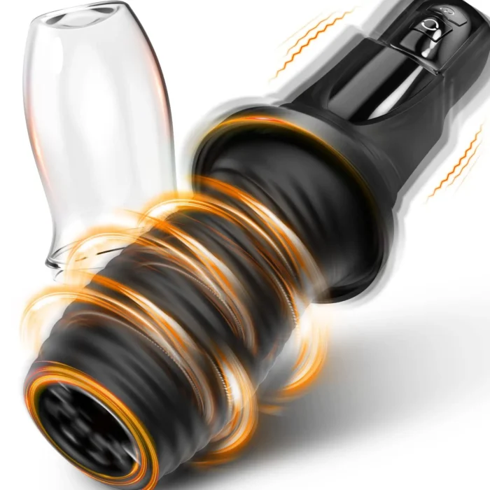 Lovesvibe 360° Wrapped Automatic Male Masturbator with 7 Vibration 7 Rotation Modes for Male Sex Toy