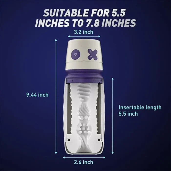 Lovesvibe 4 Vibrating 3 Sucking Male Masturbator with APP Remote Control Penis Sleeve