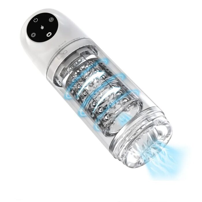 Lovesvibe 4 in 1 Upgraded Male Masturbator with 7 Sucting & 7 Rotation One-Click Release Vacuum Penis Pumps
