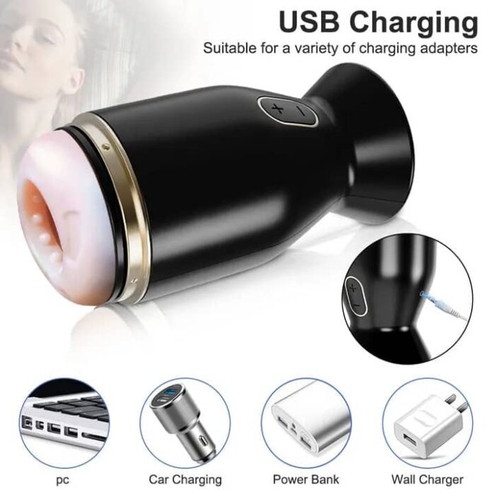 Lovesvibe 6 Vibrator Rotation Automatic Male Masturbator Blowjob Simulator Mens Sex Toy