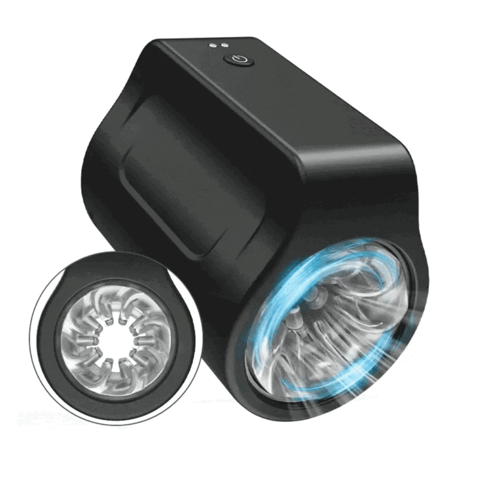 Lovesvibe 7 Rotation & Thrusting Modes Male Masturbator Double Channel 3D Textured Mens Sex Toy