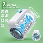 Lovesvibe 7 Rotation & Thrusting Modes Male Masturbator Double Channel 3D Textured Mens Sex Toy