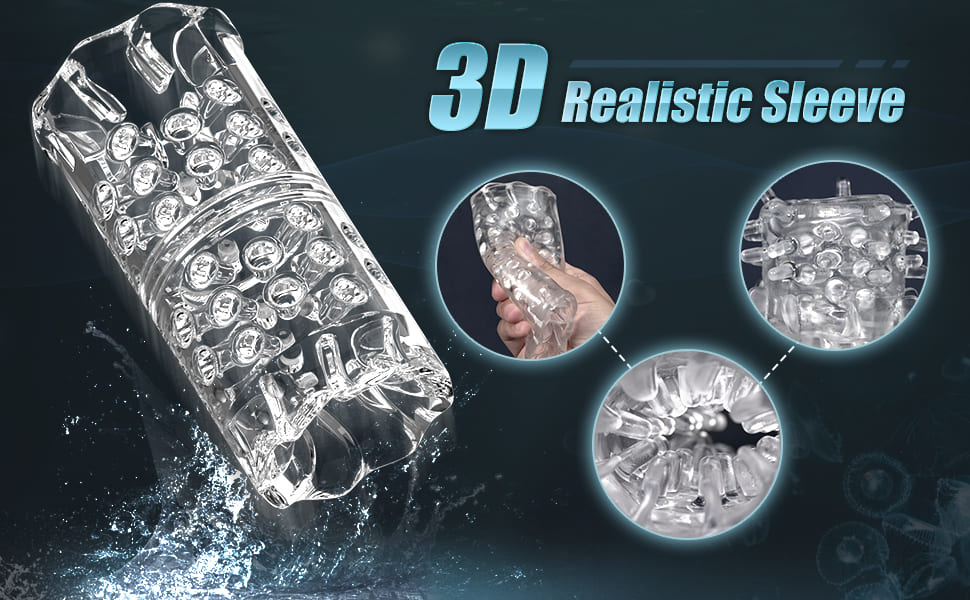 Lovesvibe 7 Rotation & Thrusting Modes Male Masturbator Double Channel 3D Textured Mens Sex Toy