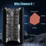 Lovesvibe 7 Rotation & Thrusting Modes Male Masturbator Double Channel 3D Textured Mens Sex Toy