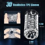 Lovesvibe 7 Rotation & Thrusting Modes Male Masturbator Double Channel 3D Textured Mens Sex Toy