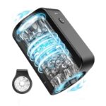 Lovesvibe 7 Rotation & Thrusting Modes Male Masturbator Double Channel 3D Textured Mens Sex Toy