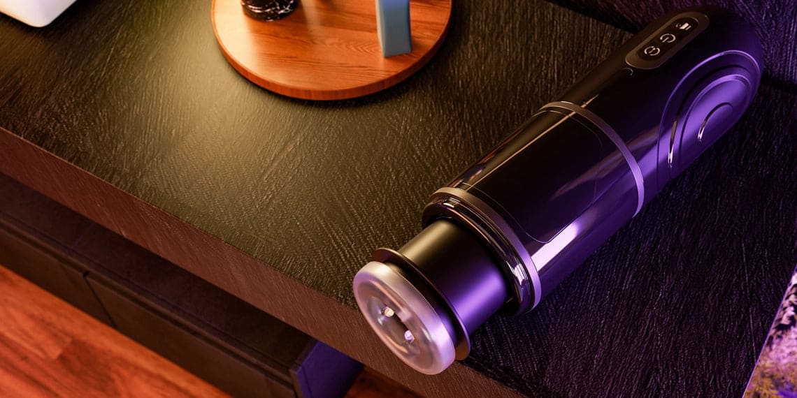 Lovesvibe 7 Thrusting Rotation Automatic Male Masturbator Voice Blowjob Toy with Suction Base