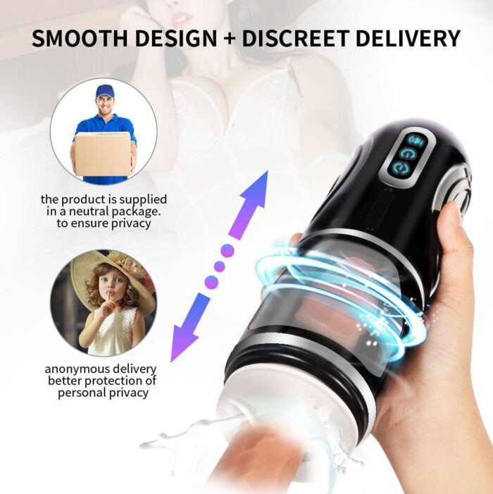 Lovesvibe 7 Thrusting Rotation Automatic Male Masturbator Voice Blowjob Toy with Suction Base