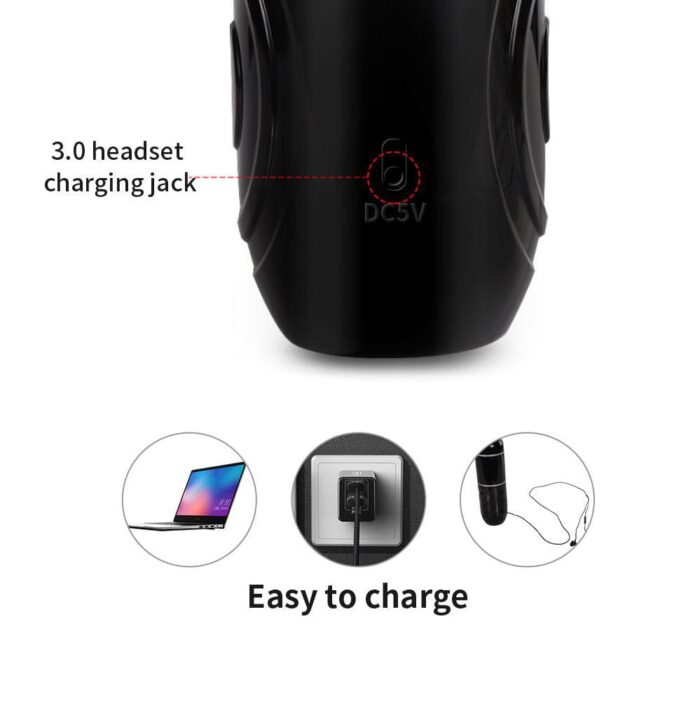 Lovesvibe 7 Thrusting Rotation Automatic Male Masturbator Voice Blowjob Toy with Suction Base