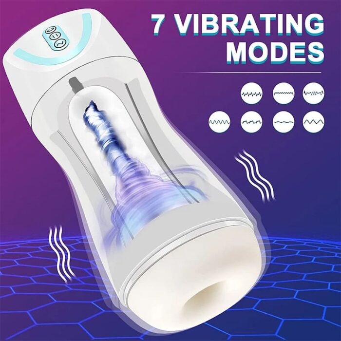 Lovesvibe 7 Vibrating 4 Sucking Automatic Male Masturbator Air Tight Vagina Male Pocket Pussy Blowjob Sex Toys for Men