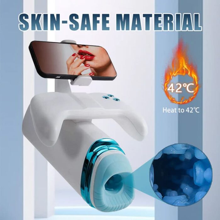 Lovesvibe 7 Vibration Thrusting Automatic Heating Male Masturbator with Gamepad-Controlled & 360° Phone Holder