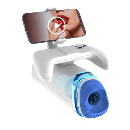 Lovesvibe 7 Vibration Thrusting Automatic Heating Male Masturbator with Gamepad-Controlled & 360° Phone Holder