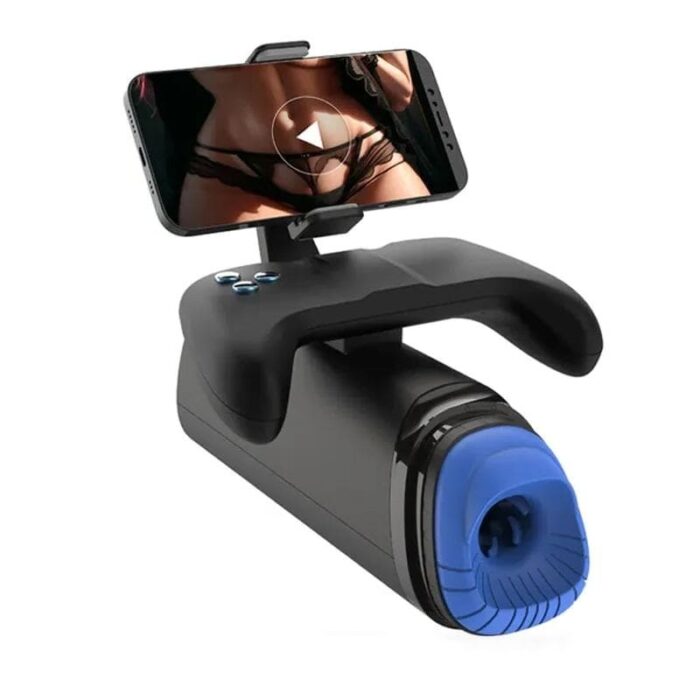 Lovesvibe 7 Vibration Thrusting Automatic Heating Male Masturbator with Gamepad-Controlled & 360° Phone Holder