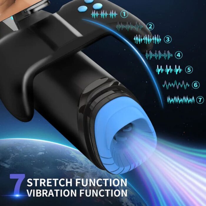 Lovesvibe 7 Vibration Thrusting Automatic Heating Male Masturbator with Gamepad-Controlled & 360° Phone Holder
