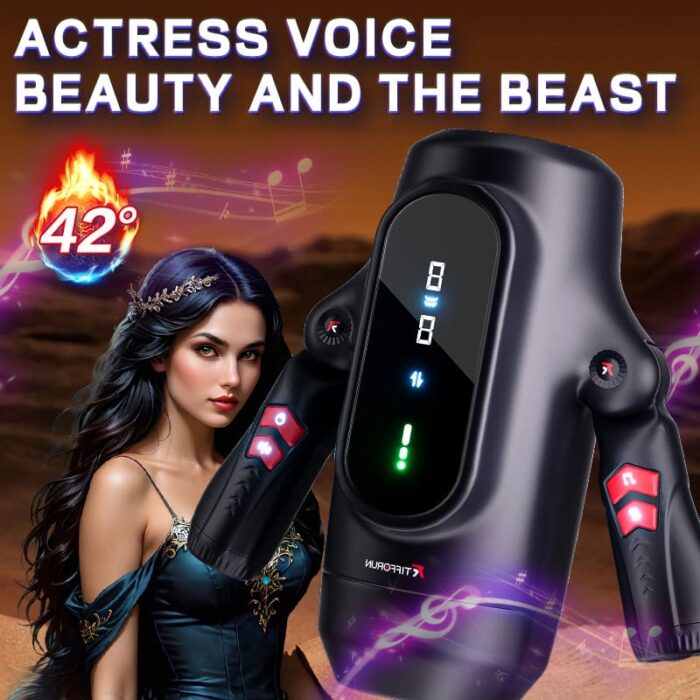 Lovesvibe 9 Telescopic Vibration Male Masturbators With Intelligent LED Display Heating Voice Male Stroker
