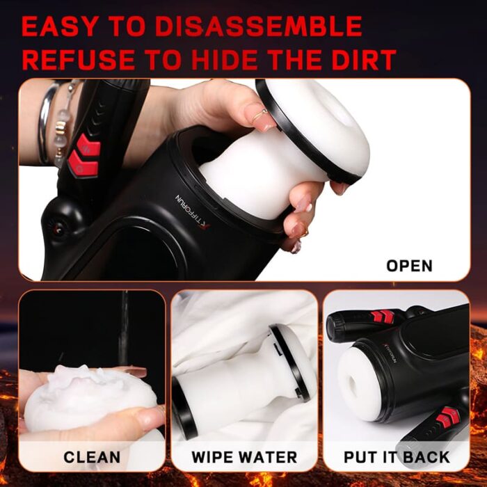 Lovesvibe 9 Telescopic Vibration Male Masturbators With Intelligent LED Display Heating Voice Male Stroker