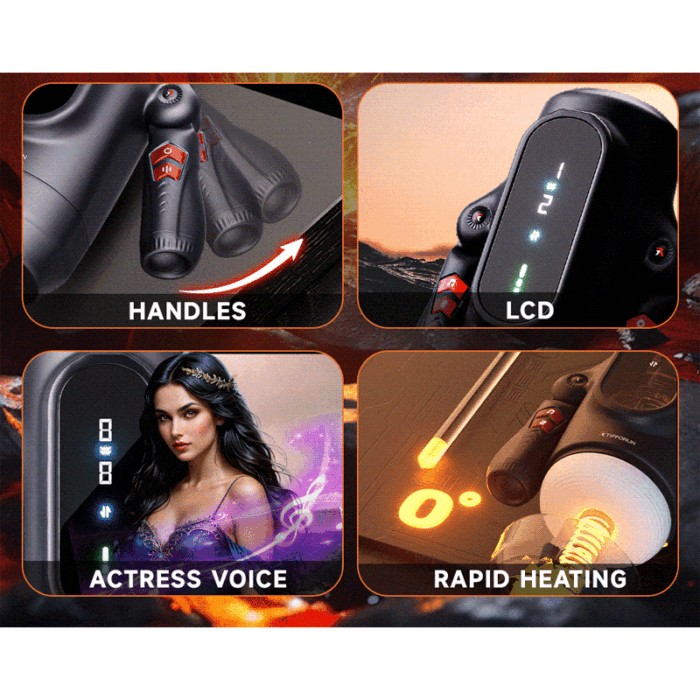 Lovesvibe 9 Telescopic Vibration Male Masturbators With Intelligent LED Display Heating Voice Male Stroker