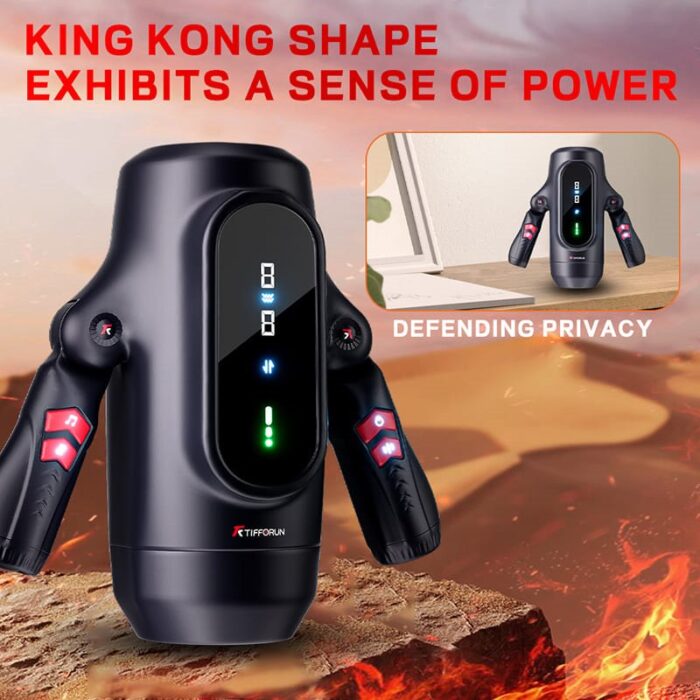 Lovesvibe 9 Telescopic Vibration Male Masturbators With Intelligent LED Display Heating Voice Male Stroker