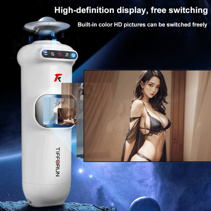 Lovesvibe 9 Vibration 9 Thrusting Automatic Male Masturbator with LCD Display Moan Heating Sex Toys for Men